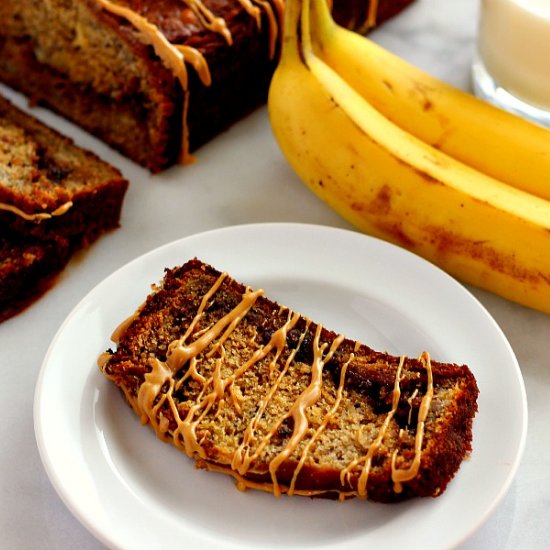 Peanut Butter Cup Banana Bread