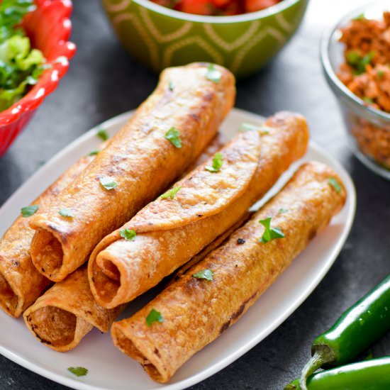 Chipotle Tofu Sofritas Taquitos