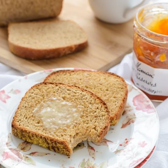 Whole Wheat English Muffin Bread