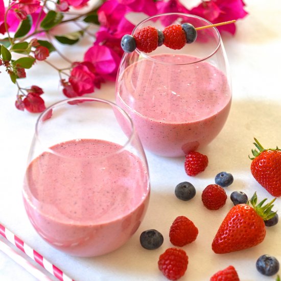 Blueberry bliss breakfast smoothie