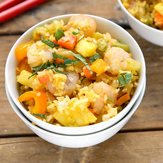 Spicy Pineapple Shrimp Fried Rice