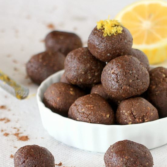 Cocoa Lemon Energy Bites