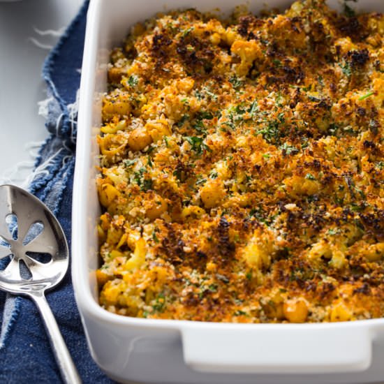 Roasted Cauliflower Mac and Cheese