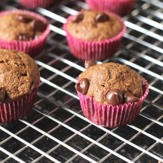 Chocolate Banana Breakfast Muffins