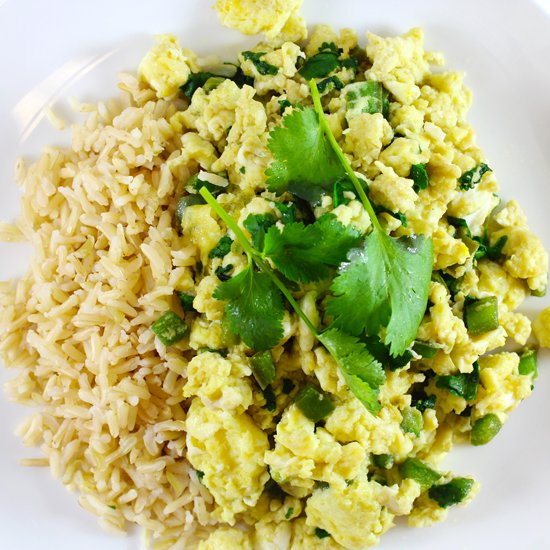 Cilantro Scrambled Eggs