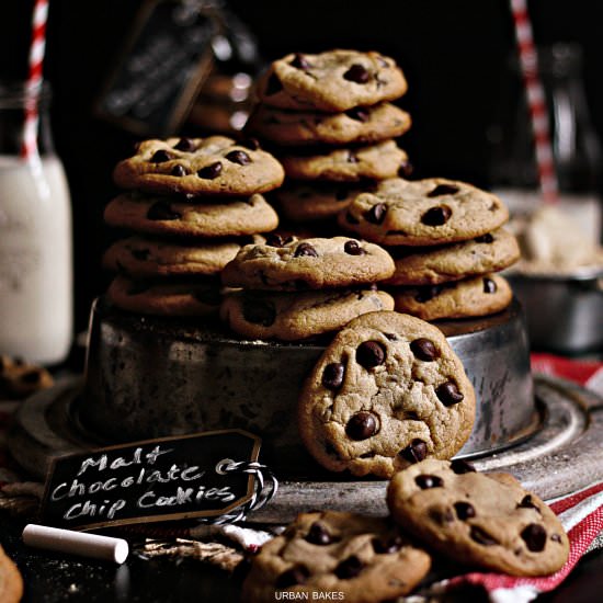 Malt Chocolate Chip Cookies