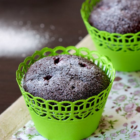 Cherry and Poppy Seed Muffins