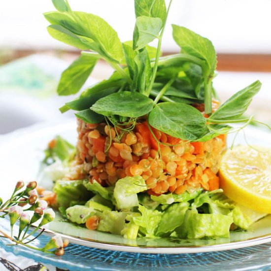 Lentil Caesar Salad