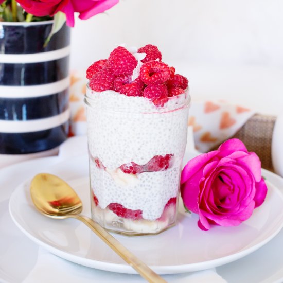 Raspberry Chia Seed Parfait