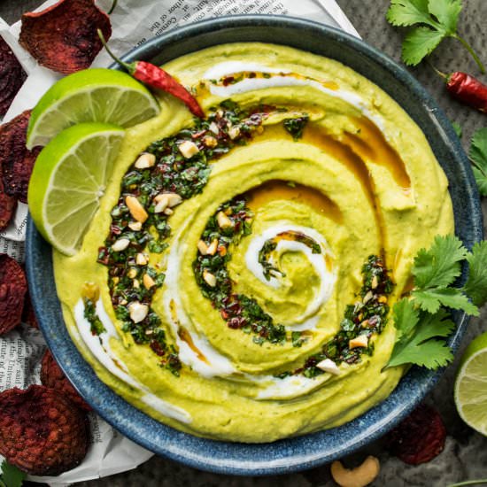 Coconut Green Curry Hummus