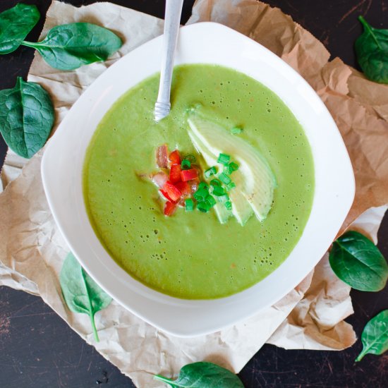 Raw Avocado Lime Soup