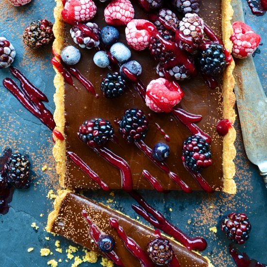 No-bake salted chocolate tart