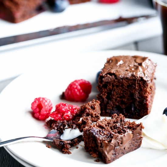 Mixed Berry Nutella Brownies