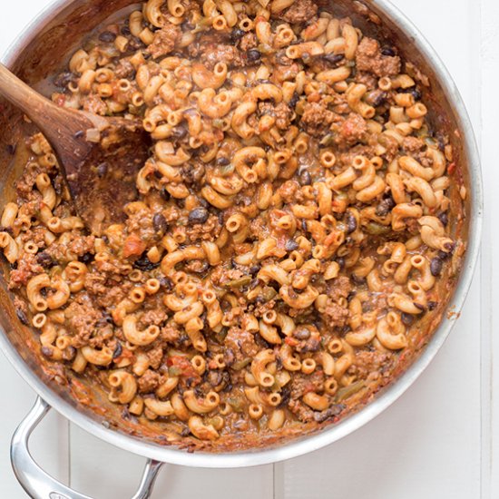 Creamy Taco Macaroni Skillet