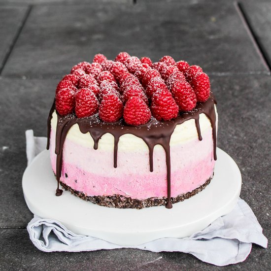 No-bake Raspberry Ombre Cake