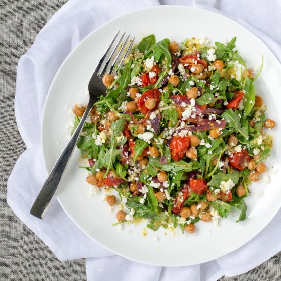 Chickpea, Tomato & Arugula Salad