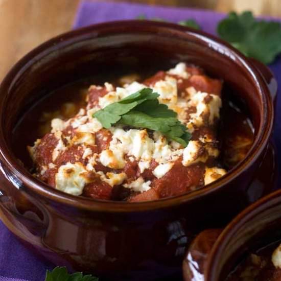 Baked Eggplant with Tomato & Feta