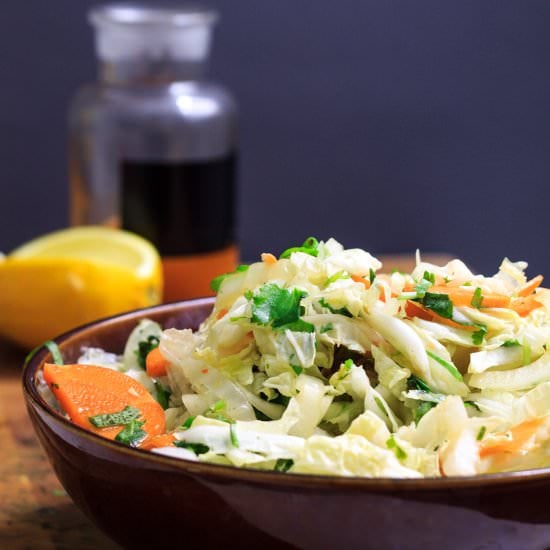 Hot and Sour Shredded Napa Cabbage