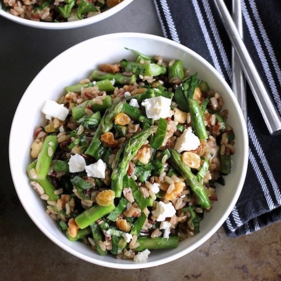 Brown Rice Salad with Asparagus