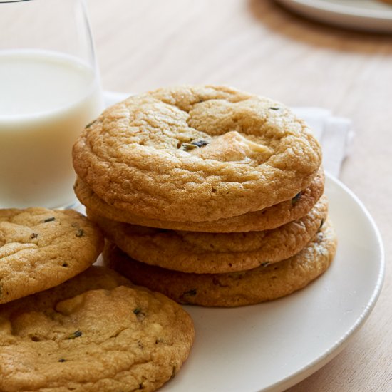 White Chocolate Lavender Cookies