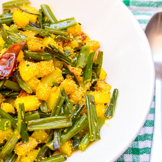 Potato And Green Onion Stir-Fry