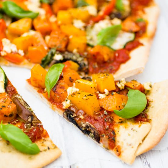 Vegan Pizza with Roasted Vegetables