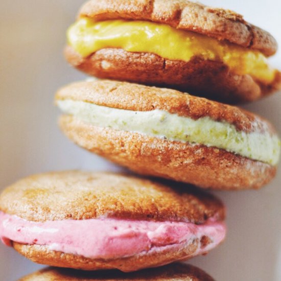 GF Ginger Cookie Gelato Sandwiches 