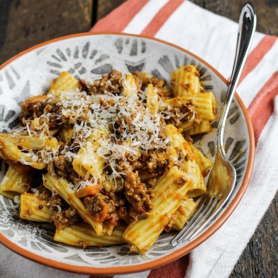 Rigatoni Bolognese