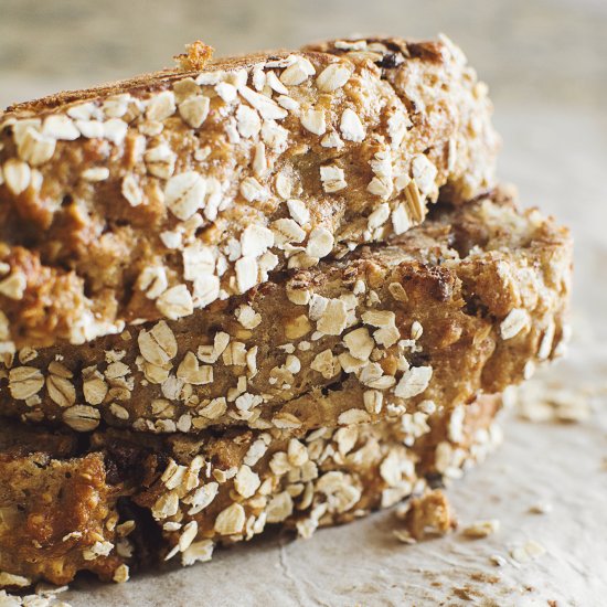 Banana-Oats-Chocolate Bread