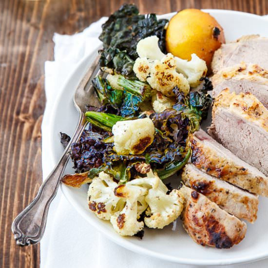 Pork Tenderloin with Crispy Veggies