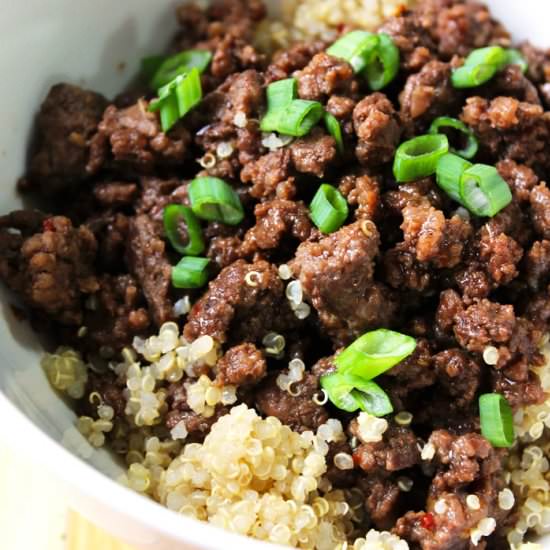 Korean Beef and Quinoa Bowl