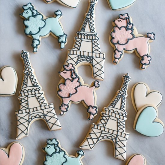 Paris-Themed Decorated Cookies