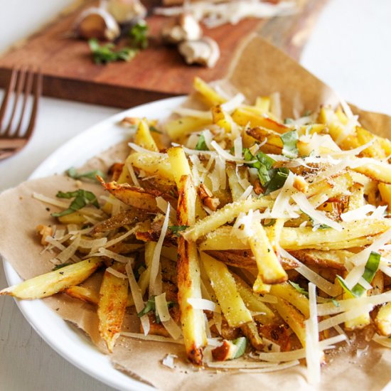 Baked Garlic Parmesan Fries