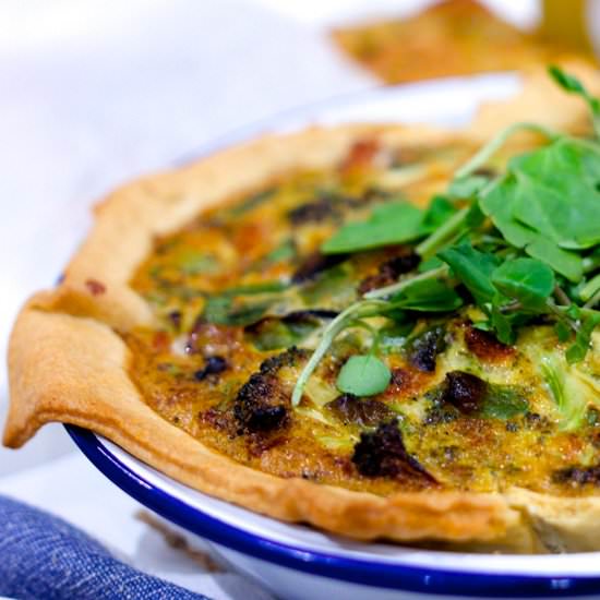 Veggie Quiche with Mushrooms