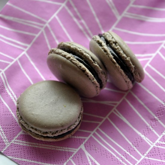 Licorice Fudge Macarons