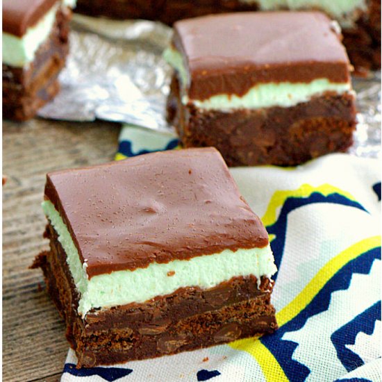 Double Fudge Double Mint Brownies