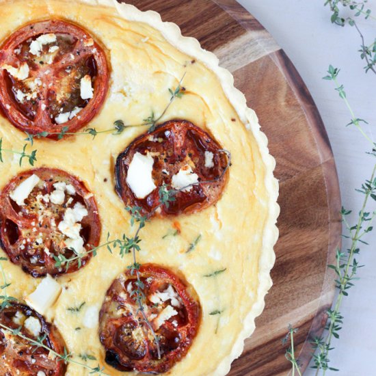 Roast Tomato, Thyme and Feta Quiche