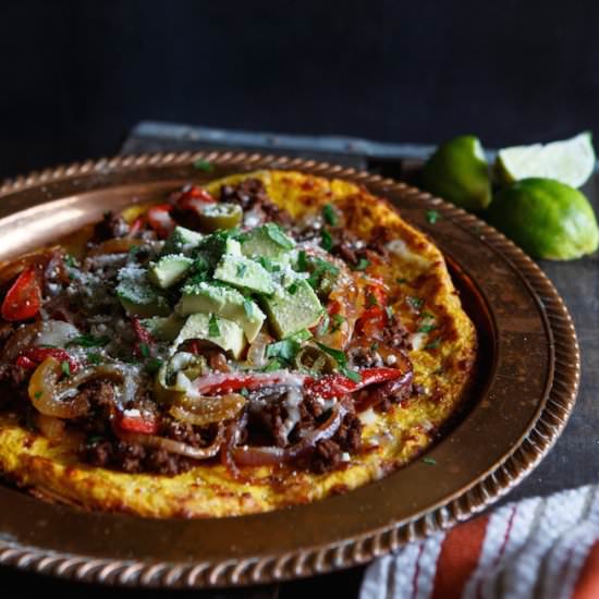 Fajita Beef Spaghetti Squash Pizza