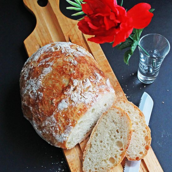 No-knead Artisan Dutch oven bread