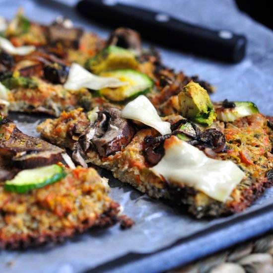 Vegan Cauliflower Crust Pizza