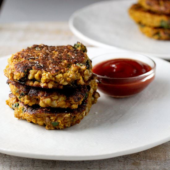 Amaranth Sweet Potato Fritters