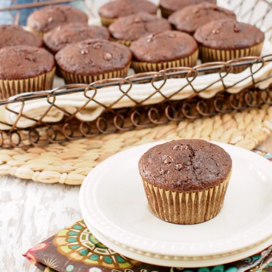 Double Chocolate Zucchini Muffins