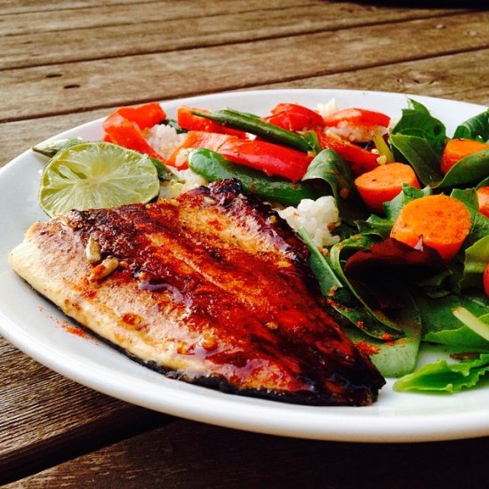 Blackened Trout with Lime