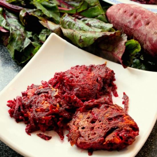 Beetroot and Sweet Potato Patties