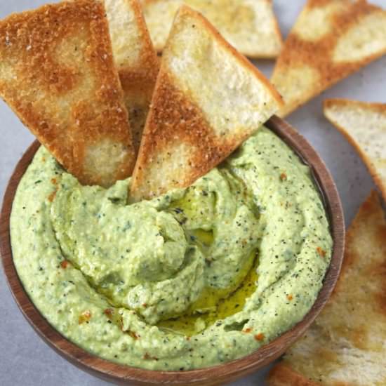 Roasted Garlic Kale Hummus