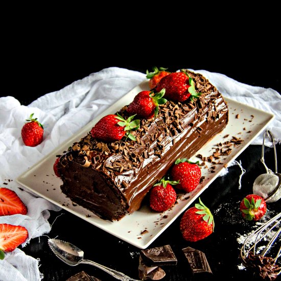 Chocolate Mousse Cake Roll