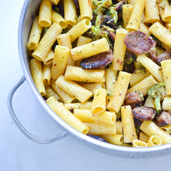 Rigatoni with Sausage and Broccoli