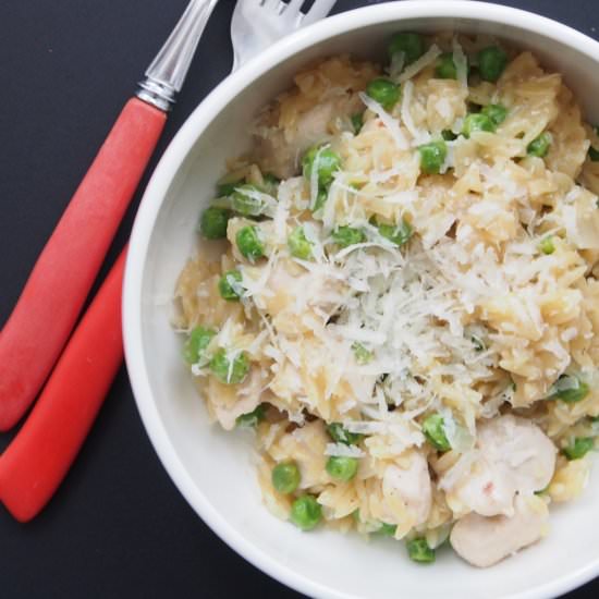 Chicken and Pea Orzo (Risoni)