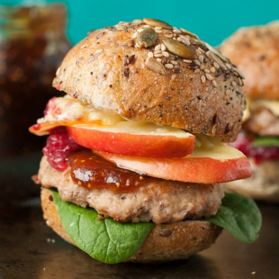 Apple Berry Brie Turkey Sliders