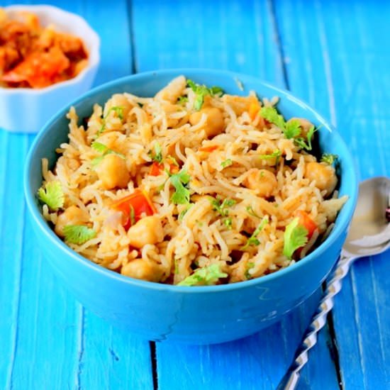 Channa Pulao/Cickpea Pilaf